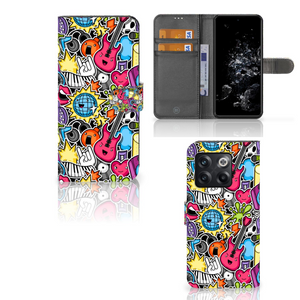 OnePlus 10T Wallet Case met Pasjes Punk Rock