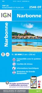 Wandelkaart - Topografische kaart 2546OT Narbonne | IGN - Institut Géographique National