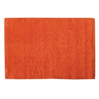 MSV Badkamerkleedje/badmat tapijt voor de vloer - oranje - 40 x 60 cm   - - thumbnail