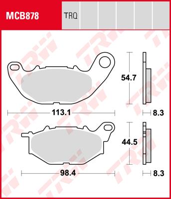 TRW Remblokken, en remschoenen voor de moto, MCB878TRQ Sinter track