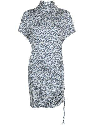 MARANT ÉTOILE robe Lya à imprimé géométrique - Tons neutres