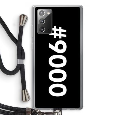 #9000: Samsung Galaxy Note 20 / Note 20 5G Transparant Hoesje met koord