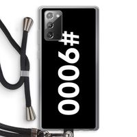 #9000: Samsung Galaxy Note 20 / Note 20 5G Transparant Hoesje met koord