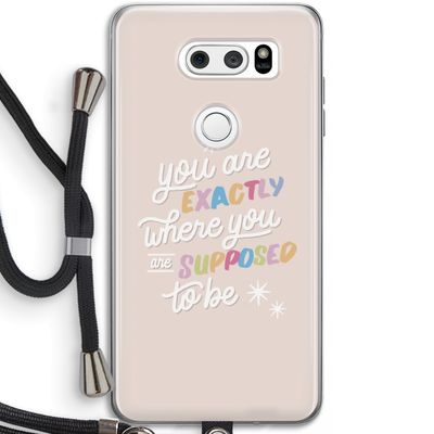 Right Place: LG V30 Transparant Hoesje met koord