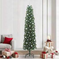 VidaXL Kunstkerstboom groen 240 cm pvc en staal en kunststof