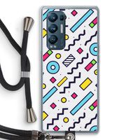 8-bit N°8: Oppo Find X3 Neo Transparant Hoesje met koord