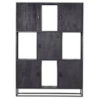 Giga Meubel - Wandkast Mangohout - 5-deurs - 150x40x210cm - Jenny