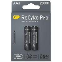 GP ReCyko Pro Oplaadbare AA Batterijen 2000mAh - 2 stuks.