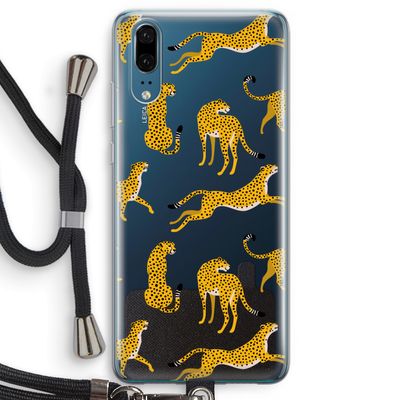 Luipaard: Huawei P20 Transparant Hoesje met koord