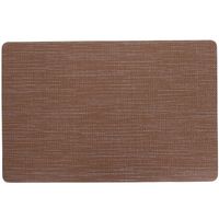 1x Rechthoekige onderzetters/placemats voor borden bruin vinyl 29 x 44 cm - Placemats