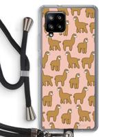 Alpacas: Samsung Galaxy A42 5G Transparant Hoesje met koord