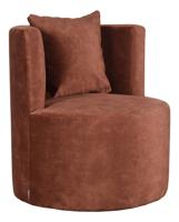 LABEL51 Fauteuil 'Evy' Velvet, kleur Rust