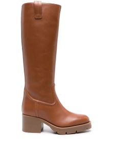 Chloé bottines Mallo 60 mm en cuir - Marron