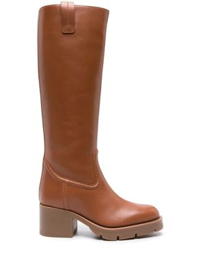 Chloé bottines Mallo 60 mm en cuir - Marron