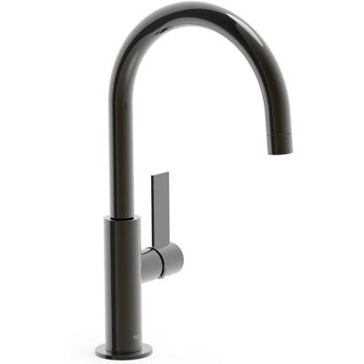 Wastafelkraan Tres Project | Opbouw | Draaibare uitloop | Mengkraan | Hoog model | 1-hendel | Rond | Black metal