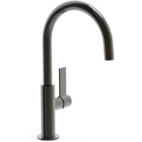 Wastafelkraan Tres Project | Opbouw | Draaibare uitloop | Mengkraan | Hoog model | 1-hendel | Rond | Black metal