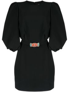 Andrew Gn robe courte à manches bouffantes - Noir