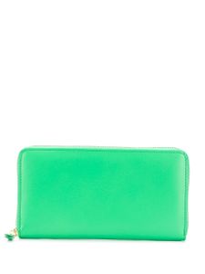 Comme Des Garçons Wallet portefeuille en cuir à fermeture zippée - Vert