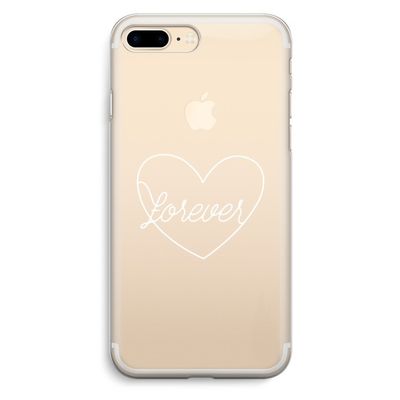 Forever heart pastel: iPhone 7 Plus Transparant Hoesje