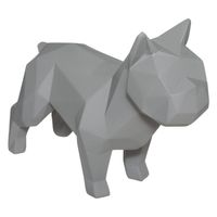 Deco Object Origami Bulldog - Grijs - thumbnail