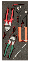 Bahco Foaminlay Fit&Go 1/3 met klinknageltangen & metaalscharen - 4-delig - retailverpakking - FF1E4004EH Bahco Foaminlay Fit&Go 1/3 met klinknageltangen & metaalscharen - 4-delig - retailverpakking - FF1E4004EH