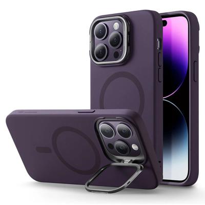 iPhone 14 Pro Max Cloud Soft Case with Stash Stand (HaloLock) - Purple