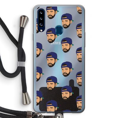 Drake Away: Samsung Galaxy A20s Transparant Hoesje met koord