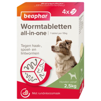 Beaphar Wormtabletten all-in-one Honden vanaf 2.5KG