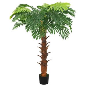 VidaXL Kunstplant met pot cycaspalm 160 cm groen