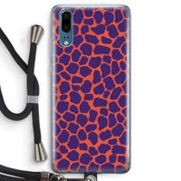 Purple Giraffe: Huawei P20 Transparant Hoesje met koord