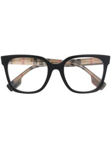 Burberry Eyewear lunettes de vue carrées à motif Vintage Check - Noir