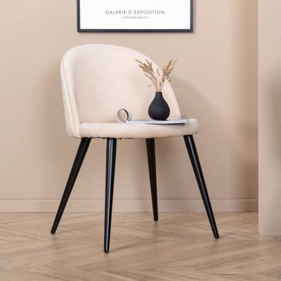 Nohr Eetkamerstoel 'Amon' Velvet, kleur Beige