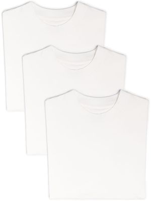 Jil Sander lot de 3 t-shirts à patch logo - Blanc