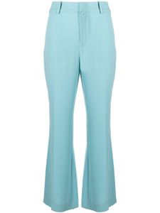 DVF Diane von Furstenberg pantalon évasé à ourlet fendu - Bleu