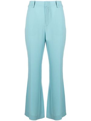 DVF Diane von Furstenberg pantalon évasé à ourlet fendu - Bleu