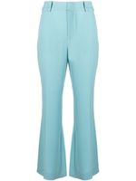 DVF Diane von Furstenberg pantalon évasé à ourlet fendu - Bleu - thumbnail