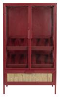 Dutchbone Wijnkast Mori Sparrenhout, 130 x 60cm - Rood