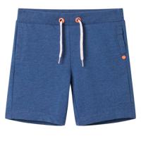 Kindershorts met trekkoord 92 gemleerd donkerblauw