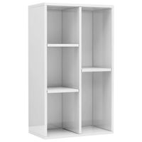 The Living Store Boekenkast - Hoogglans wit - 50 x 25 x 80 cm - 5 vakken - Spaanplaat