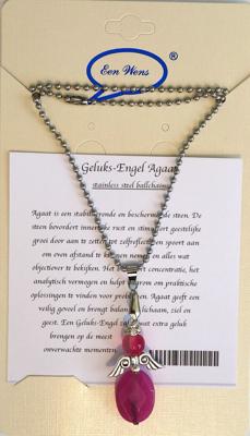 Halfedelstenen Geluks-Engel Ketting Agaat