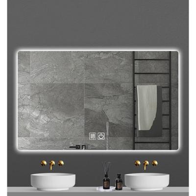 Badkamerspiegel Aloni Queen | 100x60 cm | Rechthoekig | Indirecte LED verlichting | Touch button | Met spiegelverwarming