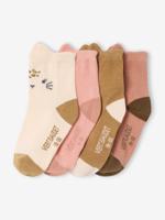 Set van 4 paar sokken "dieren" baby rozen