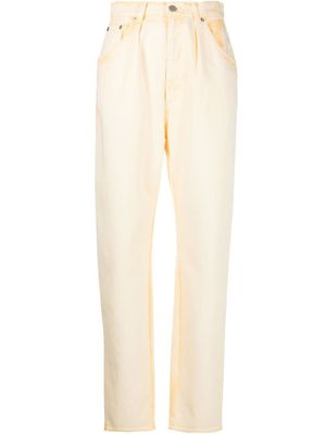 Alberta Ferretti jean slim à effet délavé - Jaune