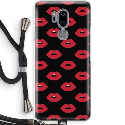 Lips: LG G7 Thinq Transparant Hoesje met koord