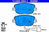 Remmenset, remschijf ATE, Remschijftype: Geventileerd: , Inbouwplaats: Vooras, u.a. für Skoda, VW, Seat - thumbnail