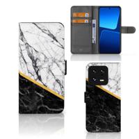 Xiaomi 13 Pro | Bookcase | Marmer Wit Zwart - Origineel Cadeau Man