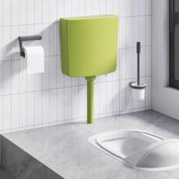 VidaXL Toiletstortbak met watertoevoer onderin 3/6 l olijfgroen