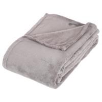 Fleece deken/fleeceplaid grijs 125 x 150 cm polyester - Plaids