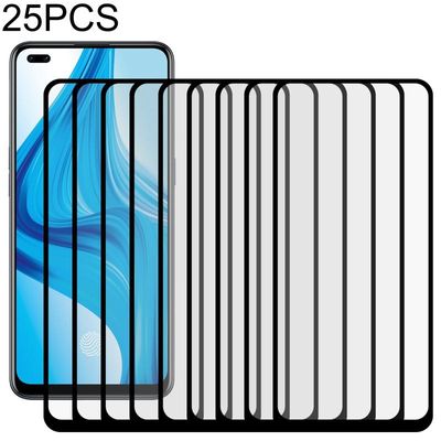 Voor OPPO F17 Pro 25 PCS Full Glue Full Screen Tempered Glass Film