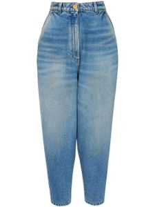 Balmain jean cigarette à taille haute - Bleu